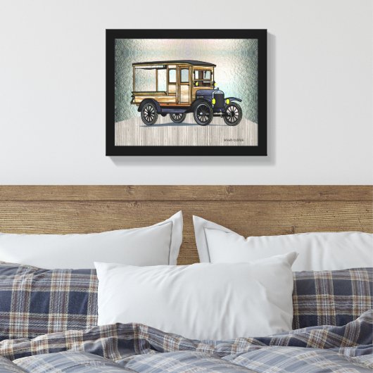 1924 IHC Huckster Canvas Afdruk (Insitu (Slaapkamer))