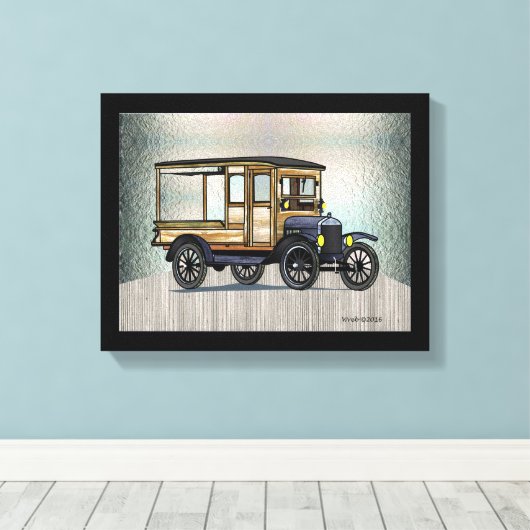 1924 IHC Huckster Canvas Afdruk (Insitu (Houten vloer))