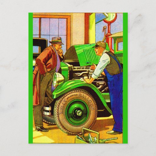 1924 Kelly Springfield ballonbanden Briefkaart (Voorkant)