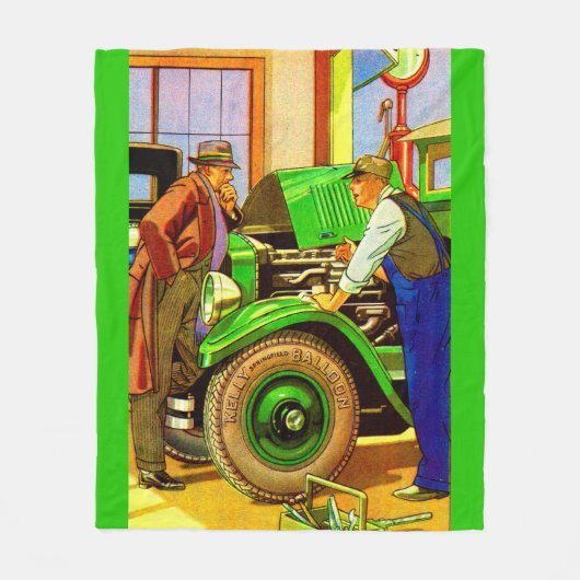 1924 Kelly Springfield ballonbanden Fleece Deken (Voorkant)