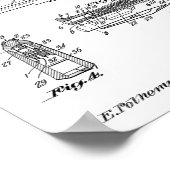 1924 Knife Kunsttekening Pistool Patent Poster (Hoek)