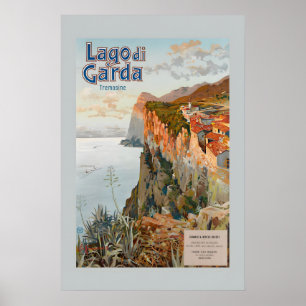 1924 Meer van Garda Italië Oude Stijl Italiaanse R Poster