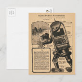 1924-ontwerp voor de automatisering van de radiop briefkaart (Voorkant / Achterkant)