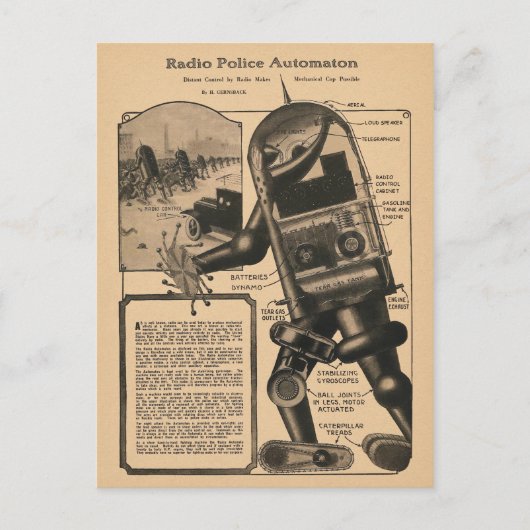 1924-ontwerp voor de automatisering van de radiop briefkaart (Voorkant)