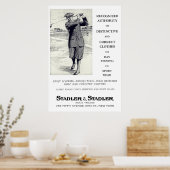 1924 Tailors Golf Clothing Advertisement Print (Keuken)