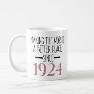 1924 Verjaardag 100e jaar oude geschenken vrouwen Koffiemok