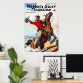 1924 Western magazijn cover Poster (Thuiskantoor)