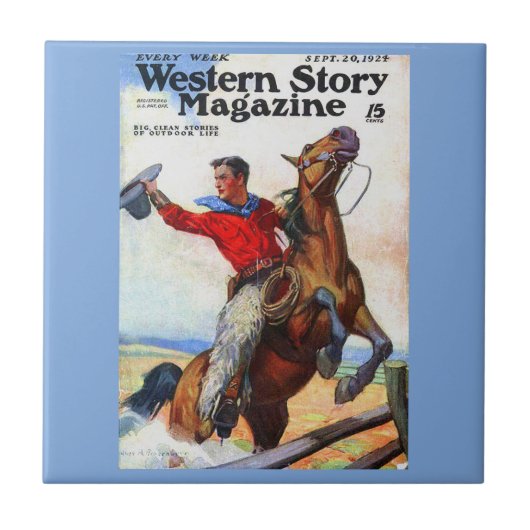 1924 Western magazijn cover Tegeltje (Voorkant)