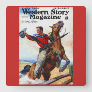 1924 Western magazijn cover Vierkante Klok
