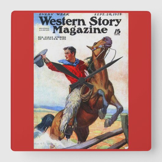 1924 Western magazijn cover Vierkante Klok (Voorkant)