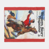 1924 Western Verhaal magazijn in 1924 Fleece Deken (Voorkant (Horizontaal))