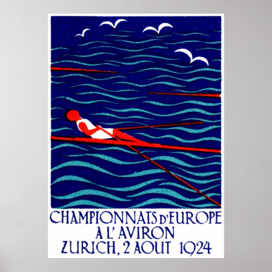 1924 Zurich Rowing Poster (Voorkant)