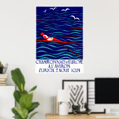 1924 Zurich Rowing Poster (Thuiskantoor)