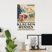 1924 Zwitserse autorace vintage poster (Thuiskantoor)