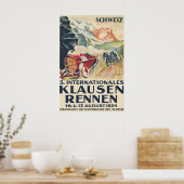 1924 Zwitserse autorace vintage poster (Keuken)