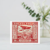 1925 30gr Poolse Airmail Stamp Briefkaart (Staand voorkant)