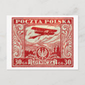 1925 30gr Poolse Airmail Stamp Briefkaart (Voorkant)