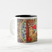 1925-35 ART DECO BOOKEND PLUS ANTIEK BOOK TWEEKLEURIGE KOFFIEMOK (Voorkant links)