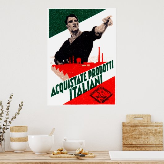 1925 Aankoop Poster voor Italiaanse producten (Keuken)