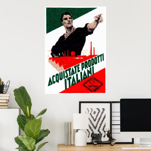 1925 Aankoop Poster voor Italiaanse producten (Thuiskantoor)
