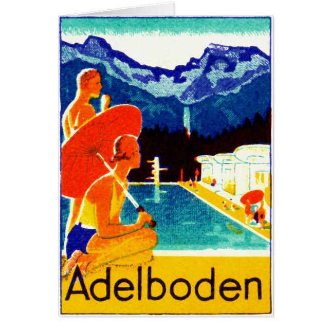1925 Adelboden Zwitserland Poster (Voorkant)