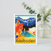 1925 Adelboden Zwitserland Poster Briefkaart (Staand voorkant)
