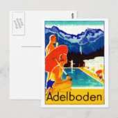 1925 Adelboden Zwitserland Poster Briefkaart (Voorkant / Achterkant)