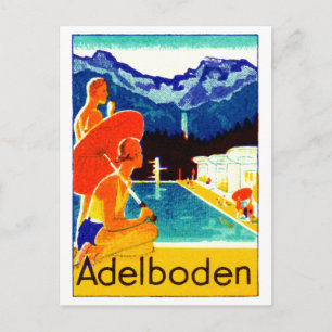 1925 Adelboden Zwitserland Poster Briefkaart