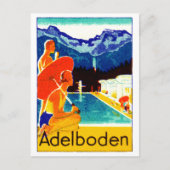 1925 Adelboden Zwitserland Poster Briefkaart (Voorkant)