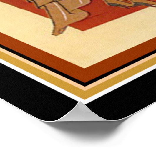 1925 Art Deco Mode Afdrukken 16 x 20 Poster (Hoek)