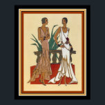 1925 Art Deco Mode Afdrukken 16 x 20 Poster<br><div class="desc">Colorful,  Art Deco Mode Print-16 x 20 ca 1925</div>