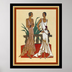 1925 Art Deco Mode Afdrukken 16 x 20 Poster