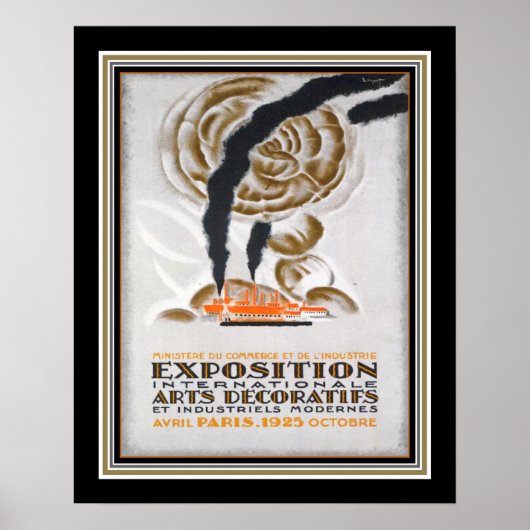 1925 Art Deco Paris Exposition Poster (Voorkant)