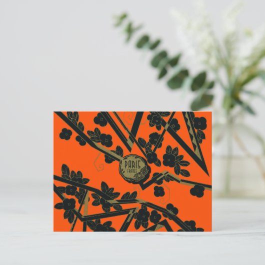 1925 Art Deco Paris Frankrijk parfum Briefkaart (Staand voorkant)