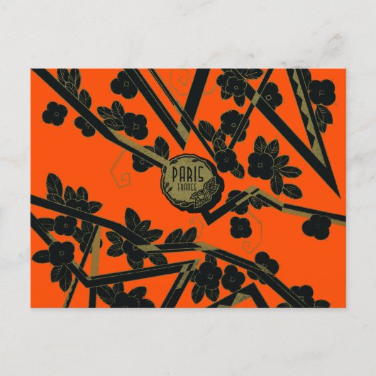 1925 Art Deco Paris Frankrijk parfum Briefkaart (Voorkant)