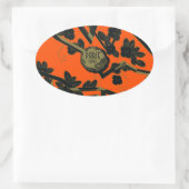 1925 Art Deco Paris Frankrijk parfum Ovale Sticker (Tas)