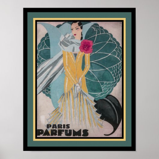 1925 Art Deco Paris parfume Poster (Voorkant)
