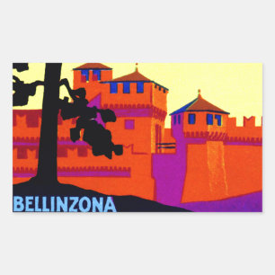 1925 Bellinzona Zwitserland Rechthoekige Sticker