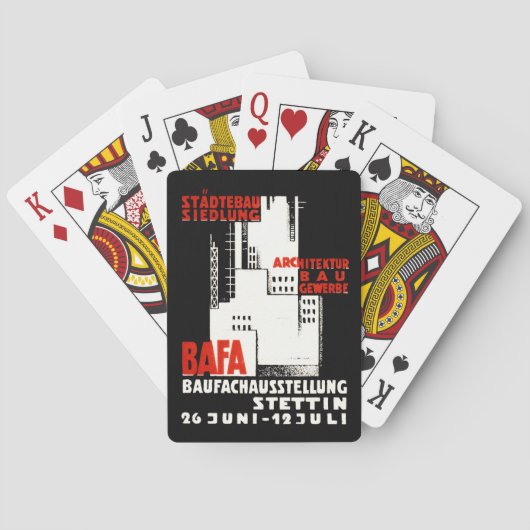 1925 Bouwtentoonstelling Poster Speelkaarten (Achterkant)