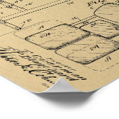 1925 Chiropractic Table Patent Art-afdrukken Poster (Hoek)