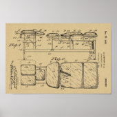 1925 Chiropractic Table Patent Art-afdrukken Poster (Voorkant)