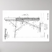 1925  Chiropractic Table Patent Art-afdrukken Poster (Voorkant)