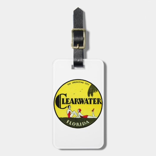 1925 Clearwater Florida Bagagelabel (Voorkant verticaal)
