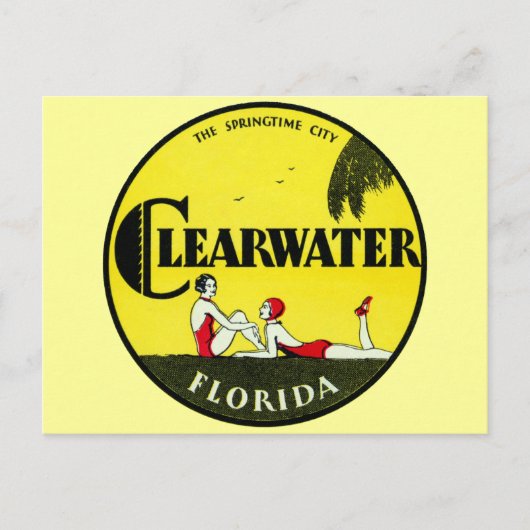 1925 Clearwater Florida Briefkaart (Voorkant)