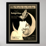 1925 Deco "Die Nacht der Nachte" Poster<br><div class="desc">Verbluffende Art Deco Sheet Music Hoesje 1925 ~ Die Nacht der Nachte ~ door Rudolph Nelson. 16x20 hier getoond - kan in andere formaten beschikbaar zijn.</div>