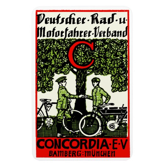 1925 Duitse fiets- en motorclub Magneet (Verticaal)