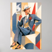 1925 Elegante Man Poster (Voorkant)