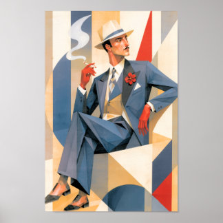 1925 Elegante Man Poster