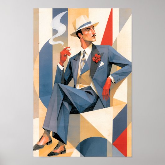 1925 Elegante Man Poster (Voorkant)