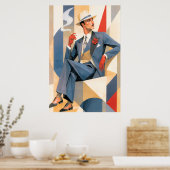 1925 Elegante Man Poster (Keuken)